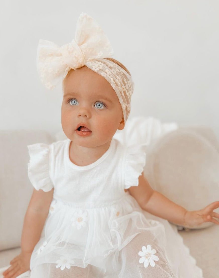 Clementine- Daisy Romper Dress- 🌼Free headband🌼
