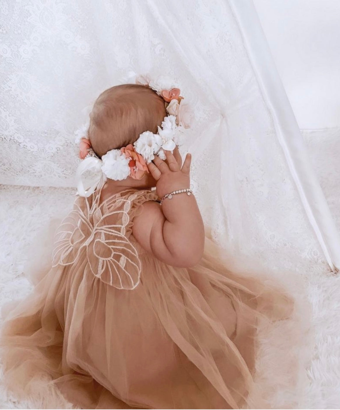 Melody whimsical flower crown