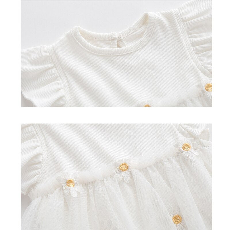Clementine- Daisy Romper Dress- 🌼Free headband🌼