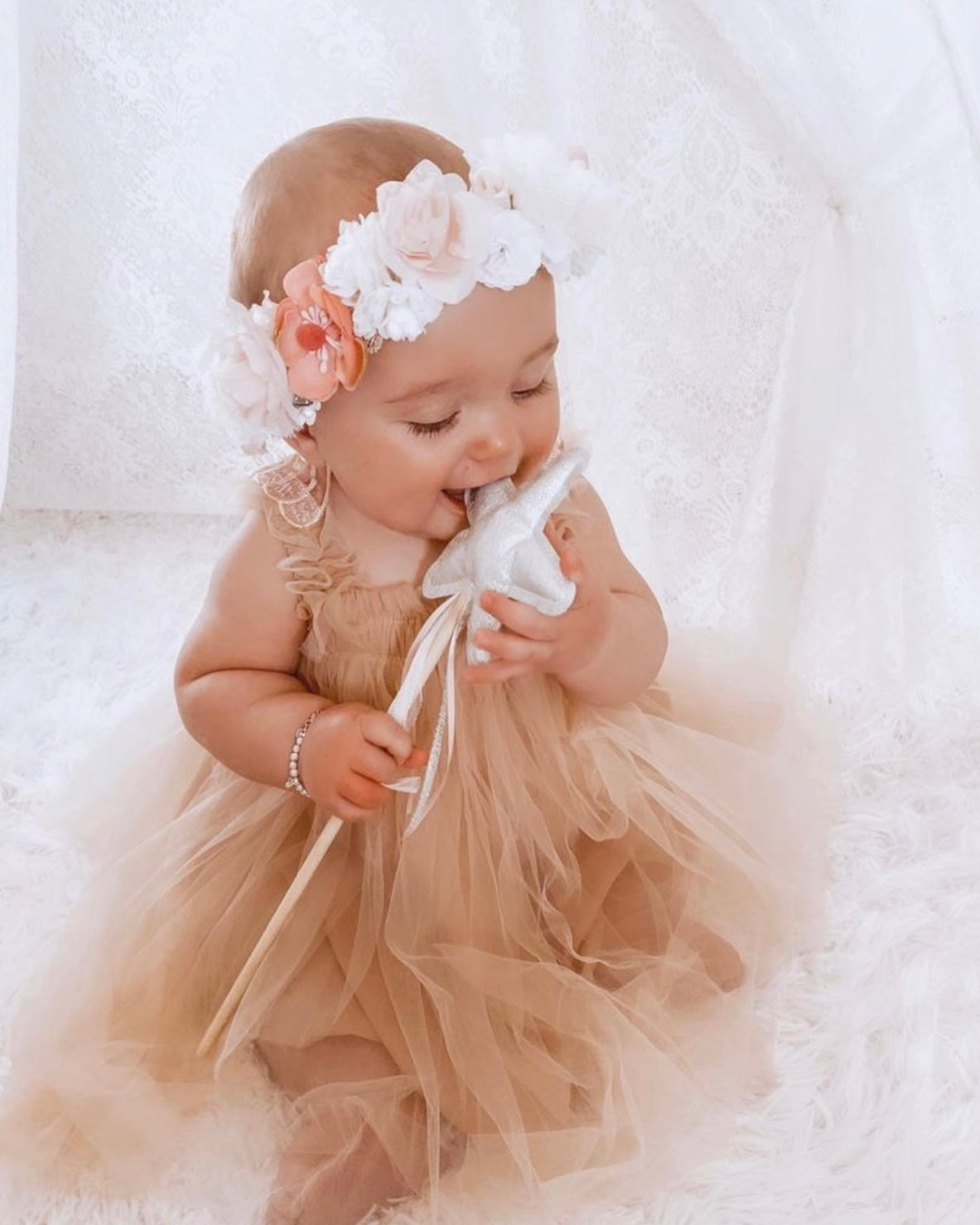 Melody whimsical flower crown