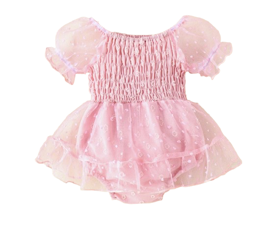 CLEARANCE - Jasmine Tulle Swiss dot tutu Romper