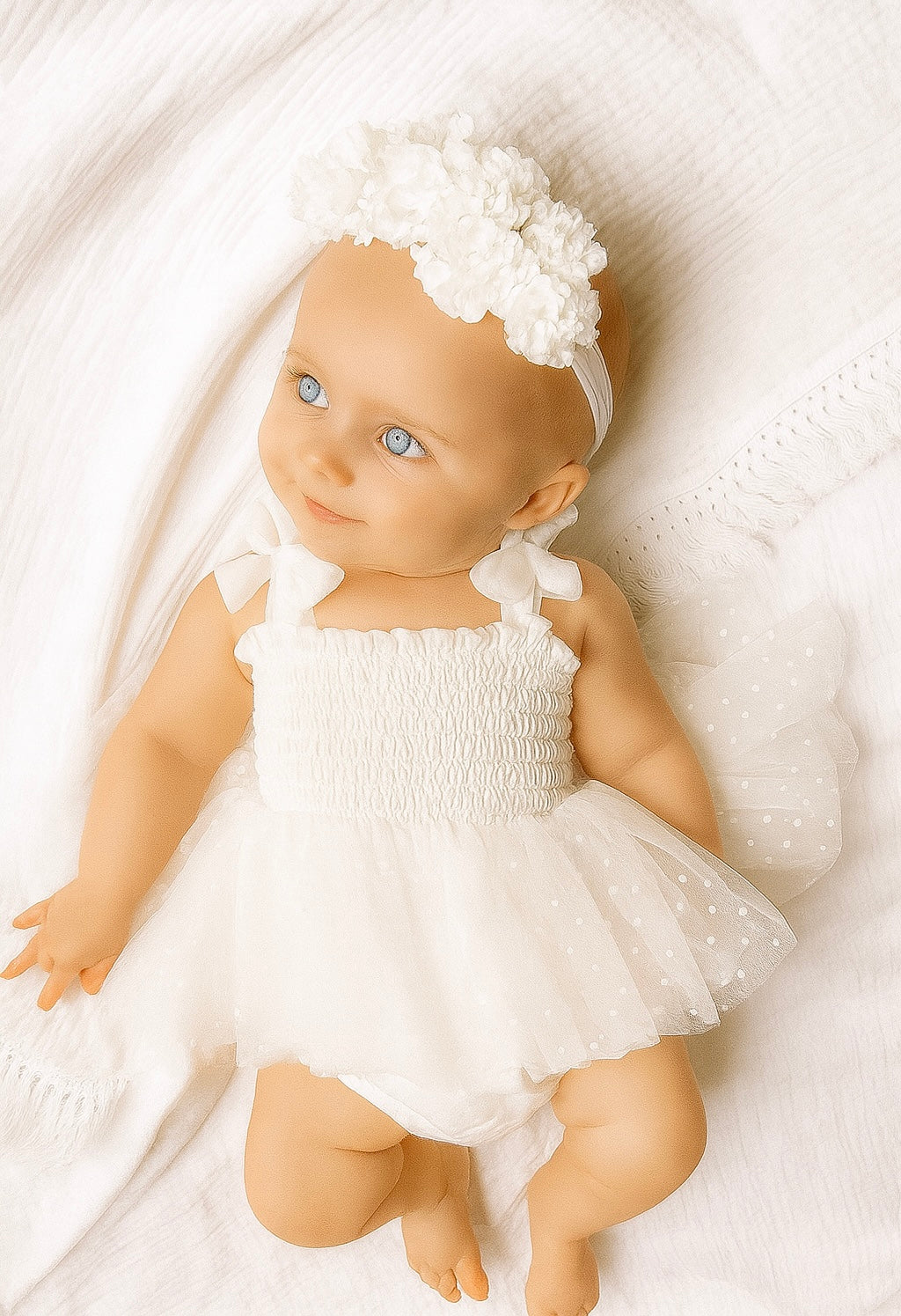 CLEARANCE - Tulle Swiss dot tutu Romper