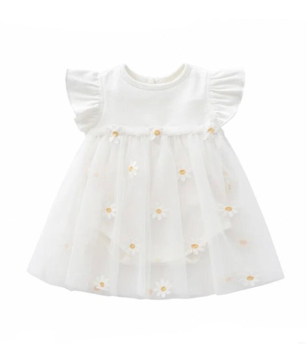 Clementine- Daisy Romper Dress- 🌼Free headband🌼