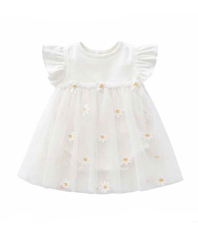 Clementine- Daisy Romper Dress- 🌼Free headband🌼