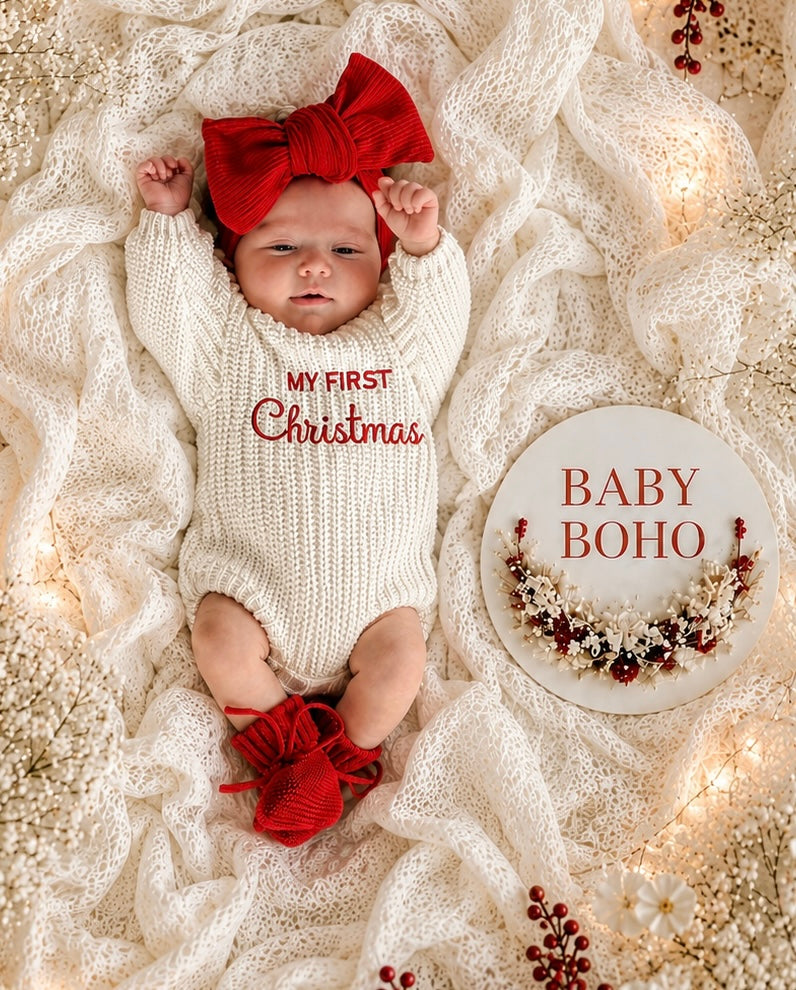 My first Christmas knit Romper