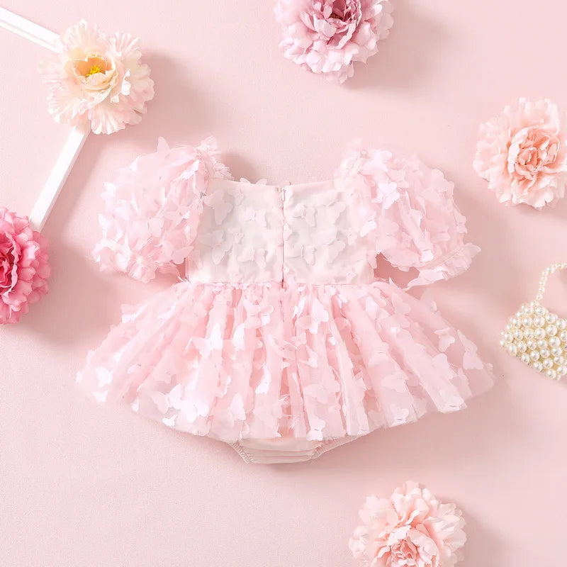 🌺🌺 Special Price- Butterfly Safari - tulle Romper- Pink