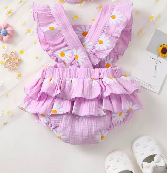 Daisy Print Romper- special price