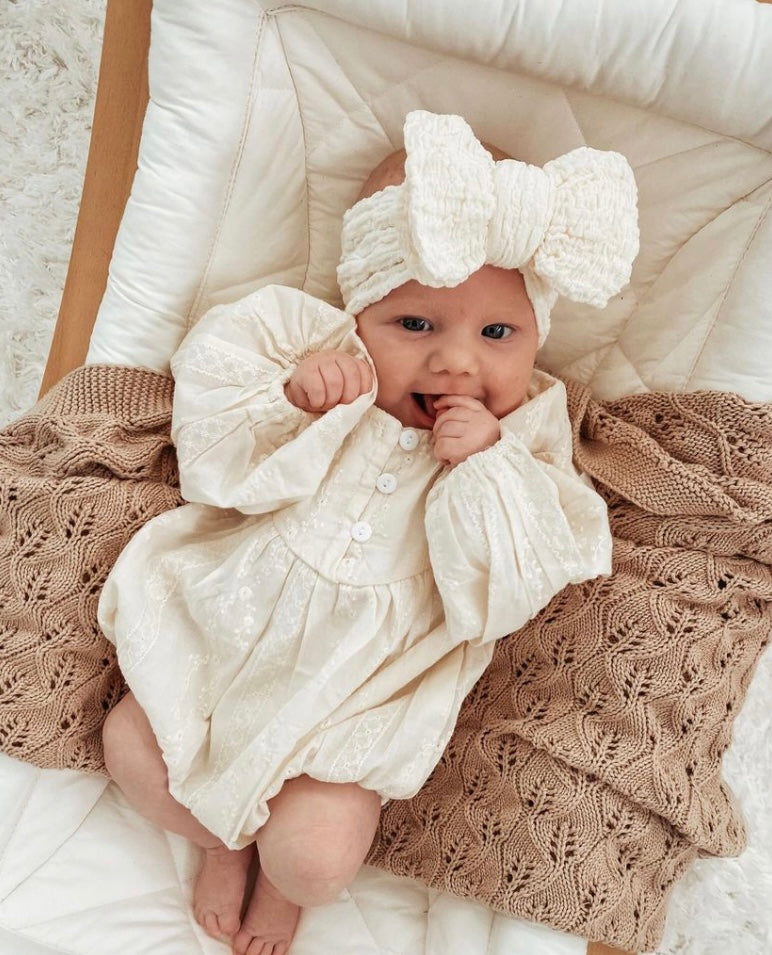 Molly - cotton Romper 💗💗Free Headband