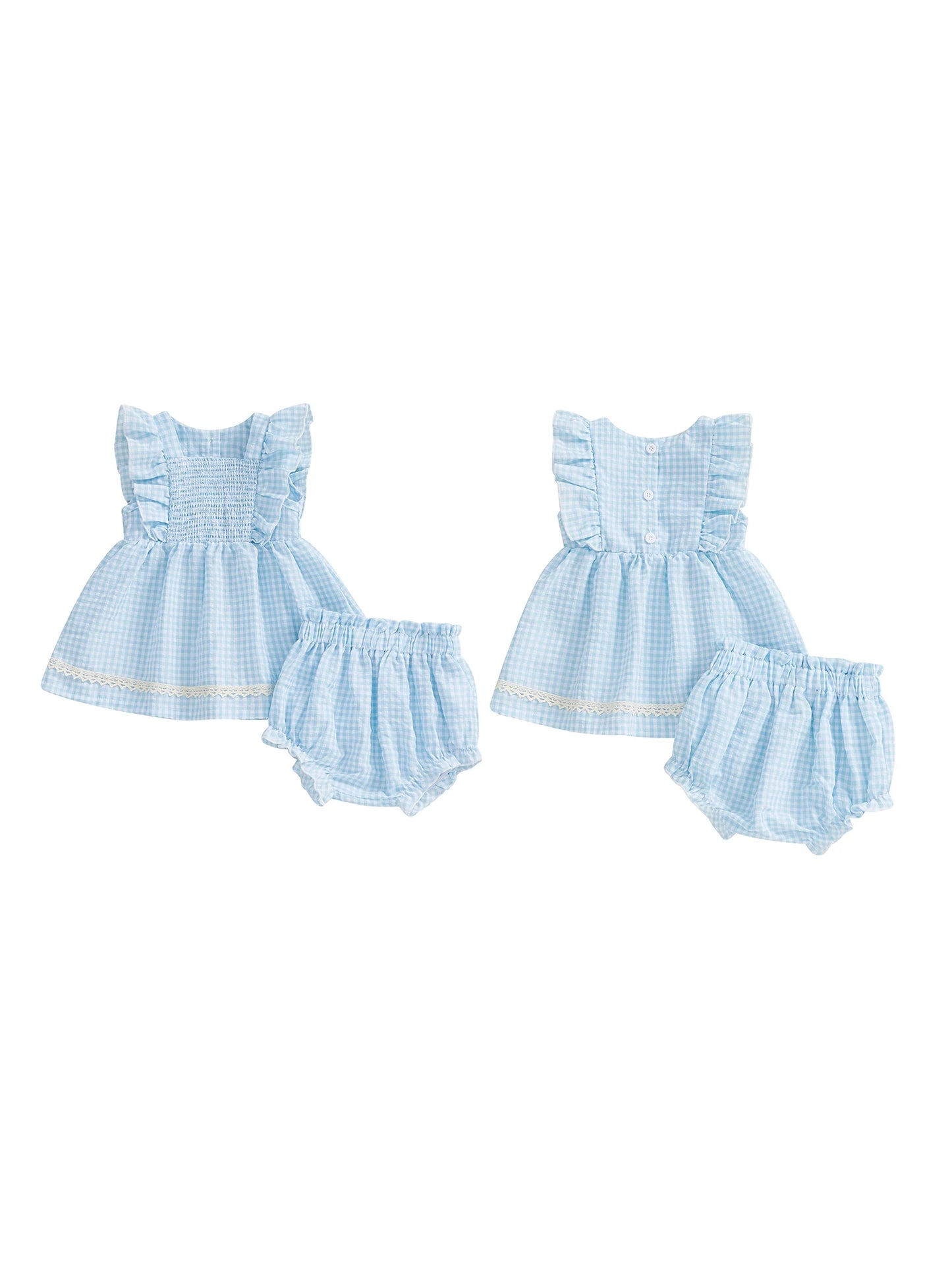 BABY GIRLS CLOTHING - Special Price- Tori gingham cotton Set
