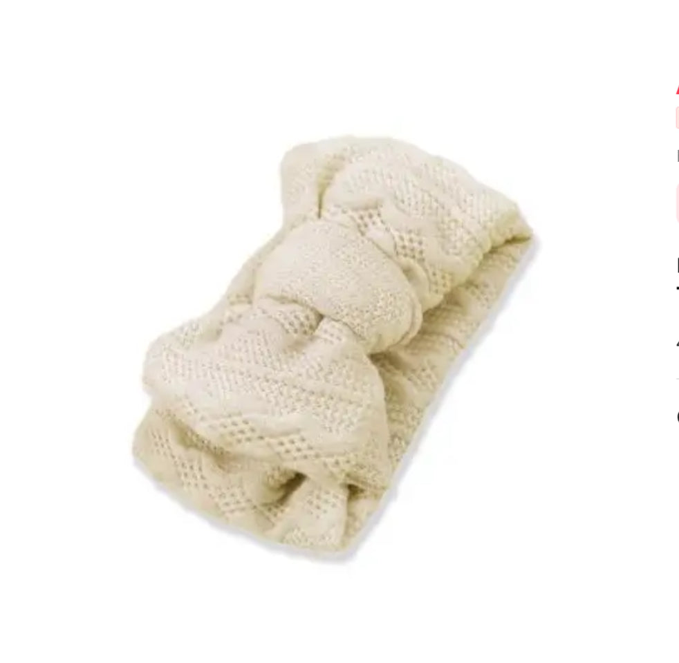 Oversized cable Bow Headband