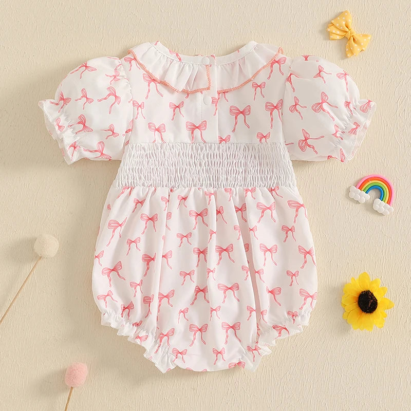 🌸🌸 BABY GIRLS CLOTHING - Special Price- Daddy’s Girl puff sleeve Romper