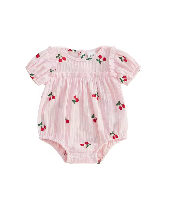 🌸🌸 BABY GIRLS CLOTHING - Special Price- Cherry Cotton Romper