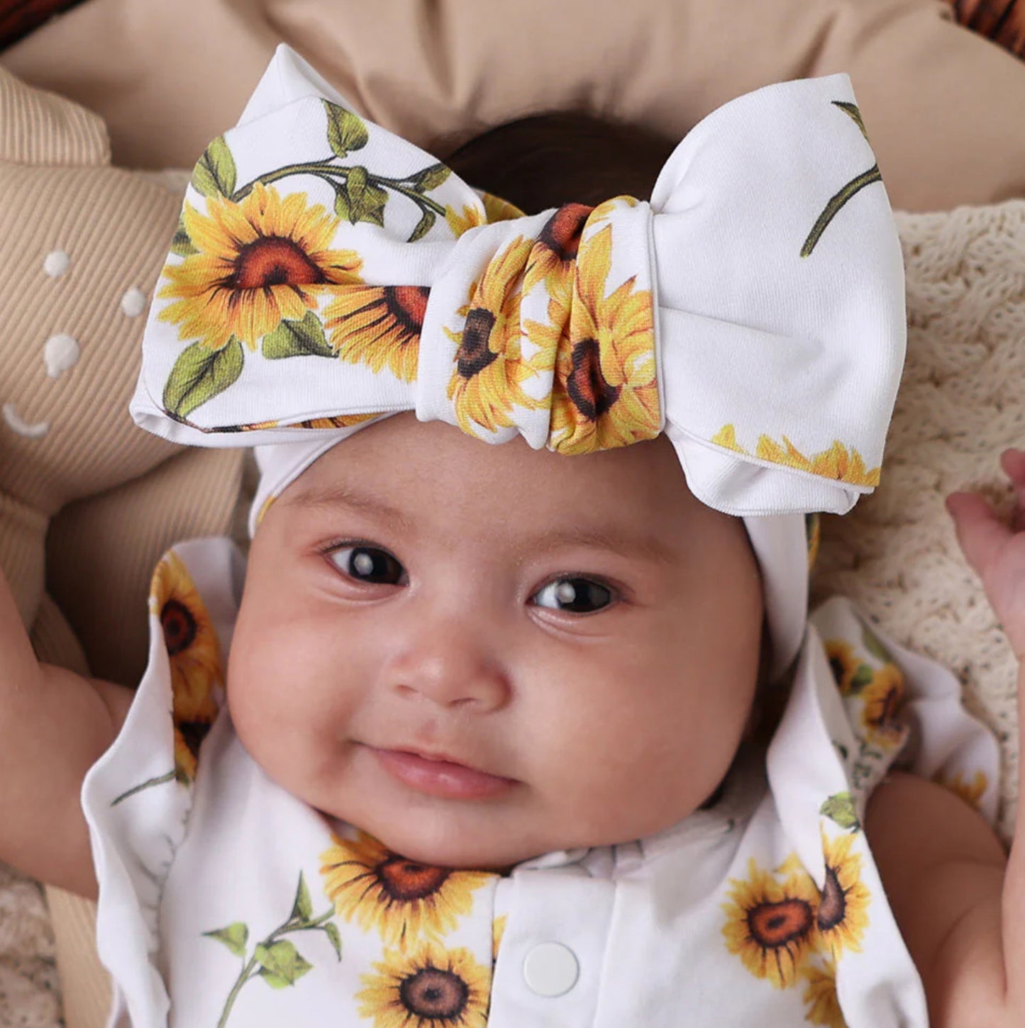 Sunflower Organic Oversized Bow
