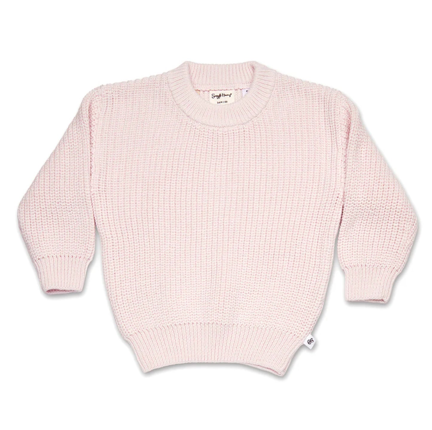 Blush Pink Oversized Cotton Knit Jumper- special price
