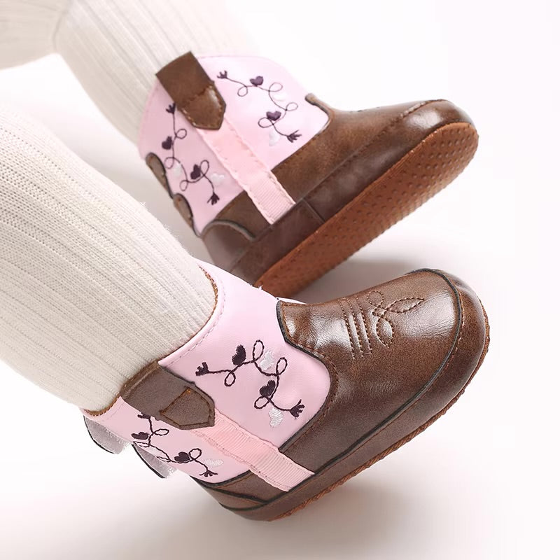 Taylor cowboy/girl ankle Boots- pre-walkers Special price