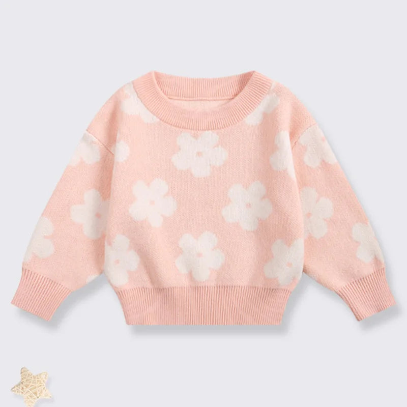 Georgia flower cotton knit Jumper