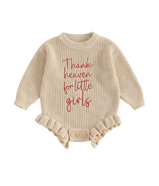 Thank Heaven cotton Romper - Beige