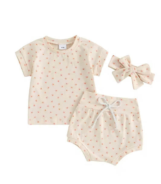 Zara cotton 3 pce Set- Cream beige