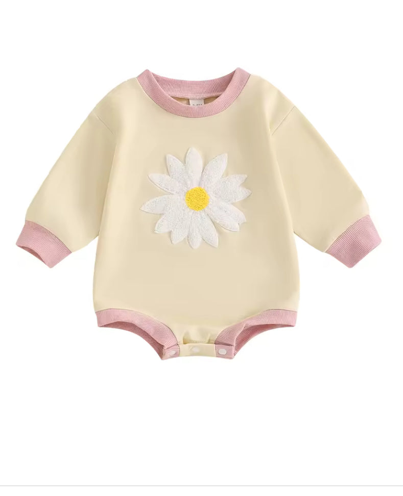 Flower power cotton Romper