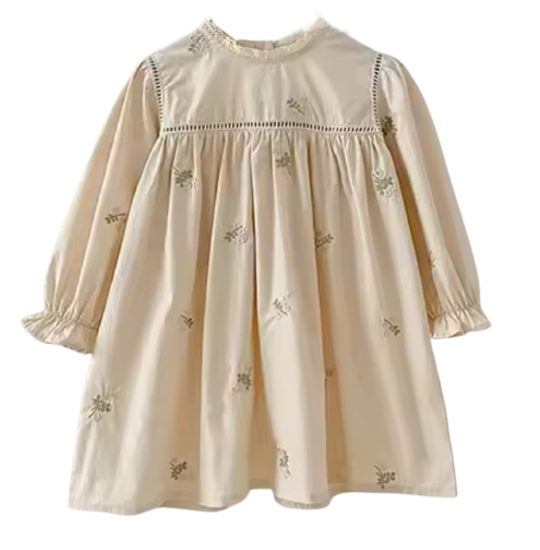Wildflower- embroidered cotton dress
