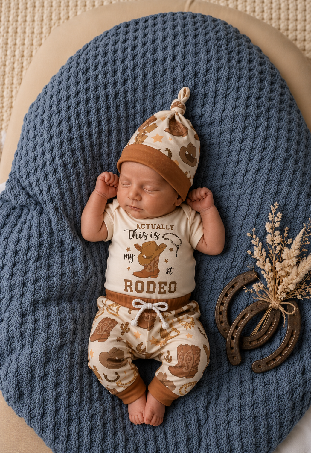 Actually this is my first Rodeo - cotton romper Set