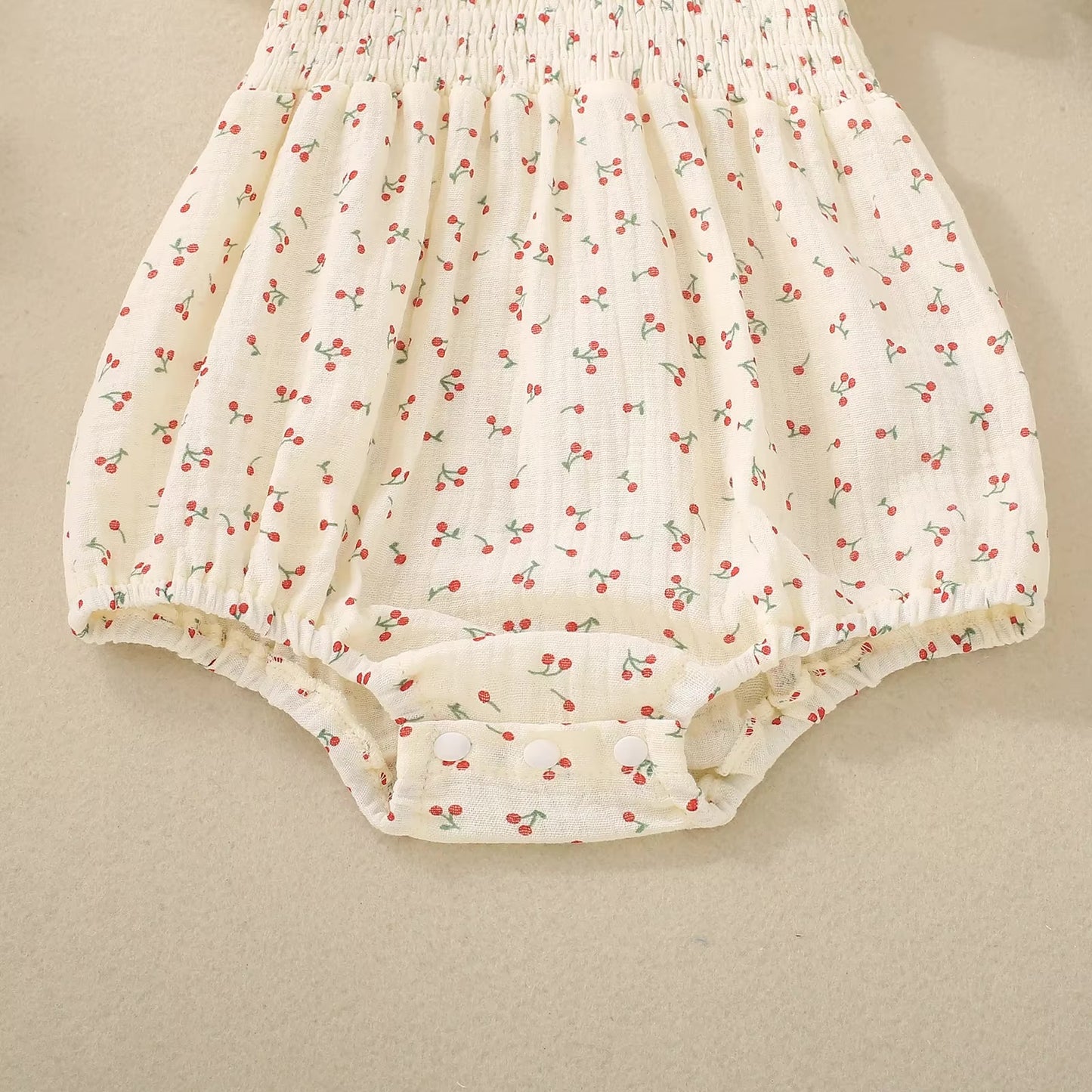 Cherry Sunday cotton Romper