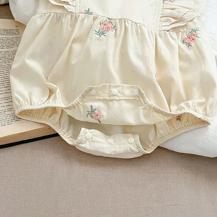 Amelia cotton embroidered Romper