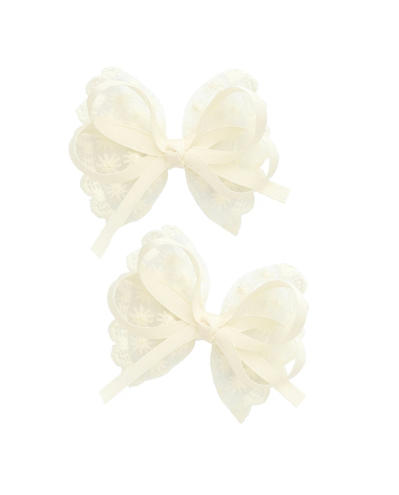 Bow ribbon lace Clip -Set