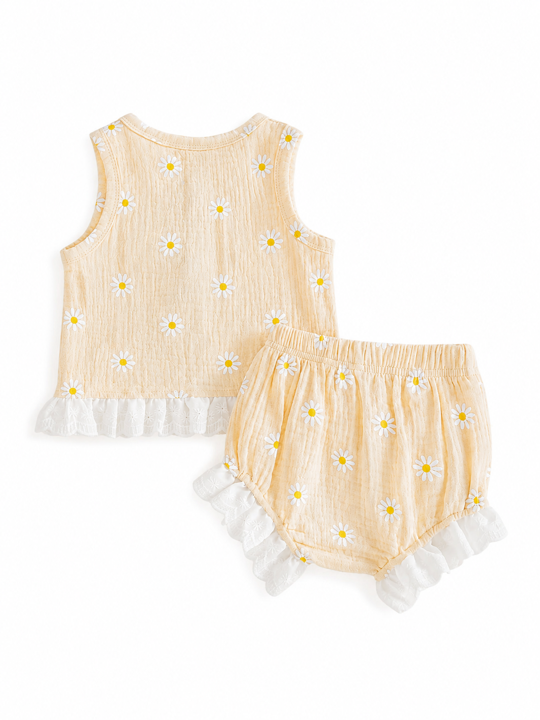 Ellie 2 pce cotton Set - Cream yellow