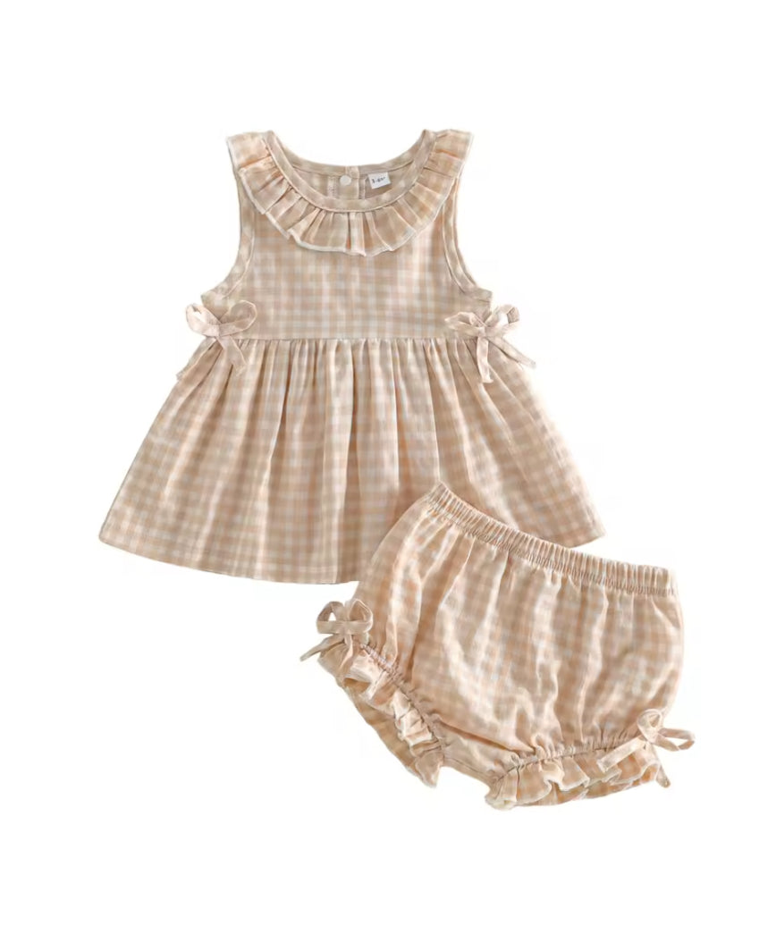 Alisha Playsuit cotton top pant Set