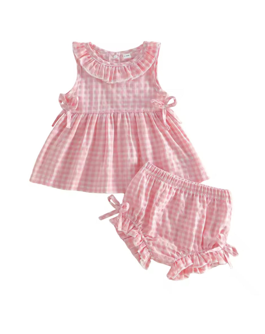 Alisha Playsuit cotton top pant Set
