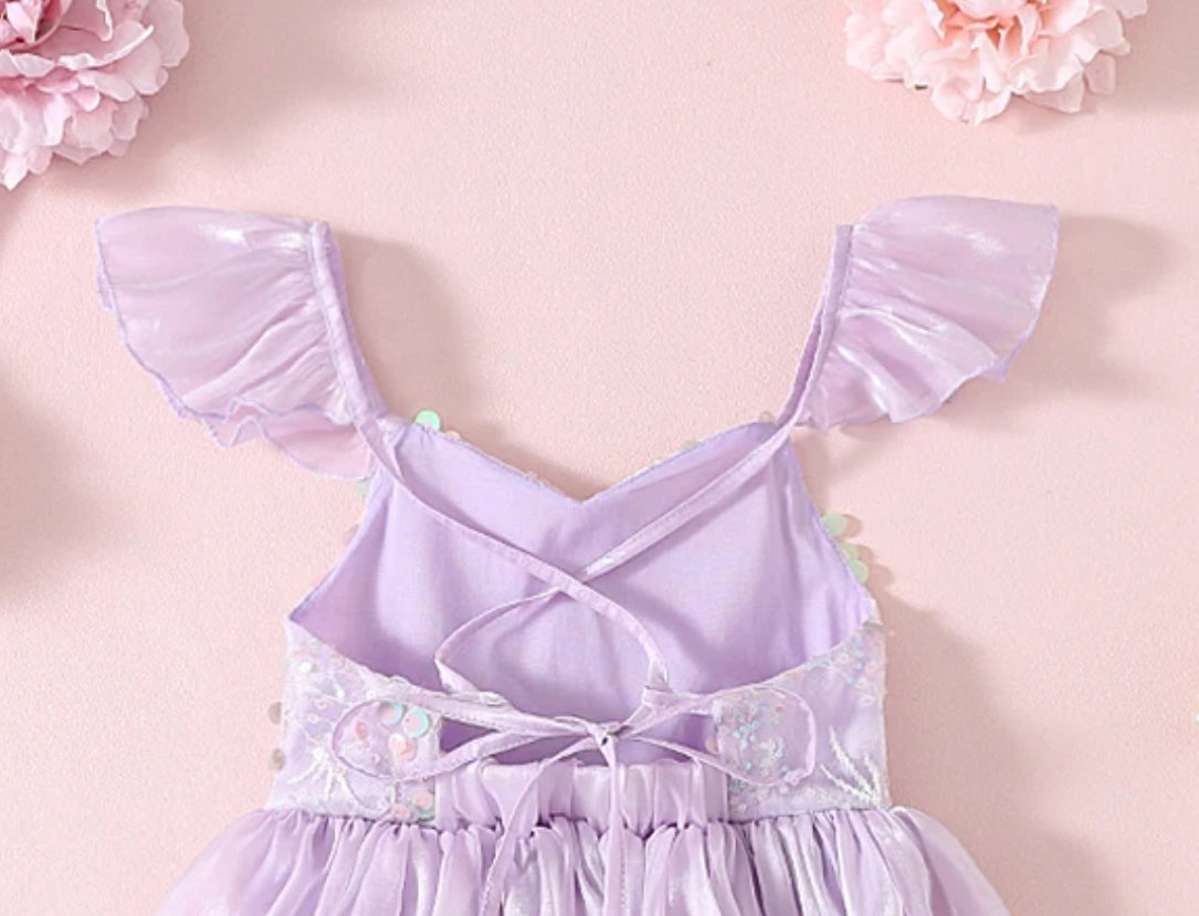 Annabelle - mermaid sequined Dress- Lavender