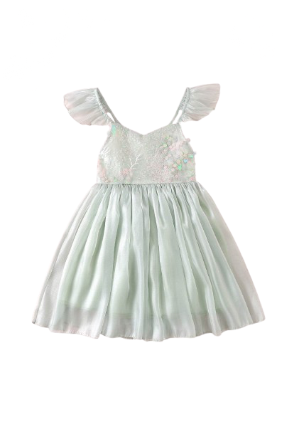 Annabelle - mermaid sequined Romper or Dress - Green