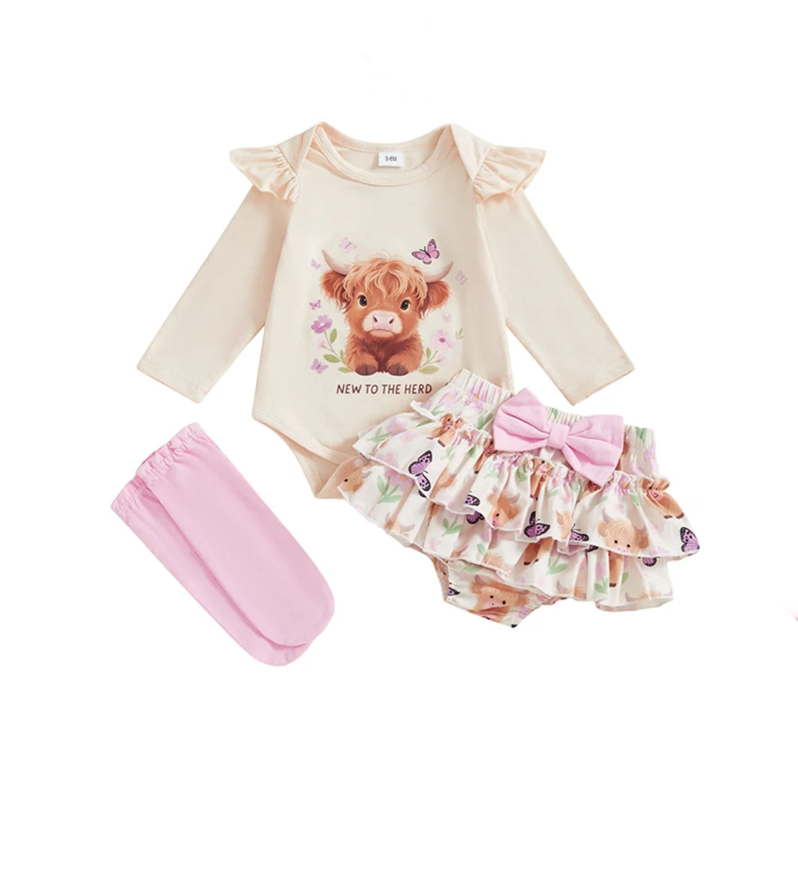 My highland Cow cotton Set