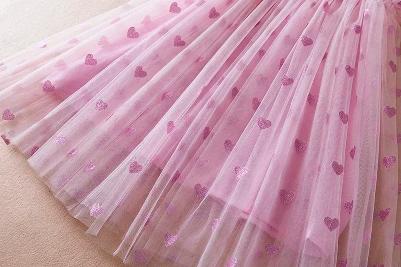 Sweet Hearts tulle wing Dress - Pink