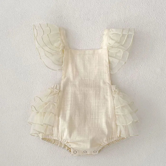 Bethie- layered ruffle Romper