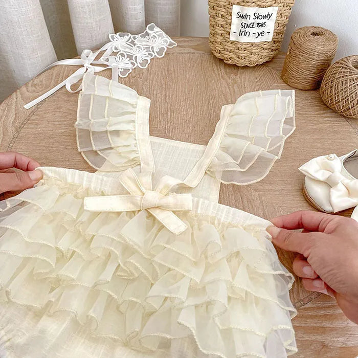 Bethie- layered ruffle Romper
