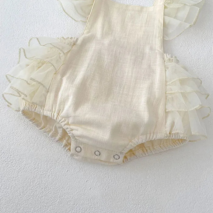 Bethie- layered ruffle Romper