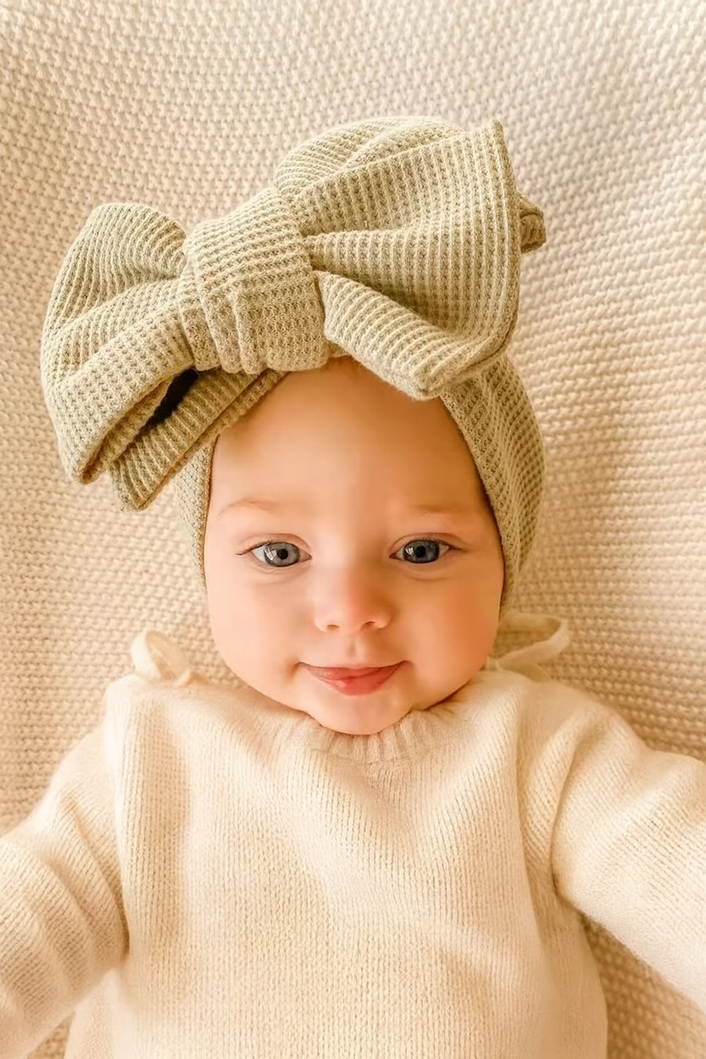 Josephine -waffle Headband - Beige