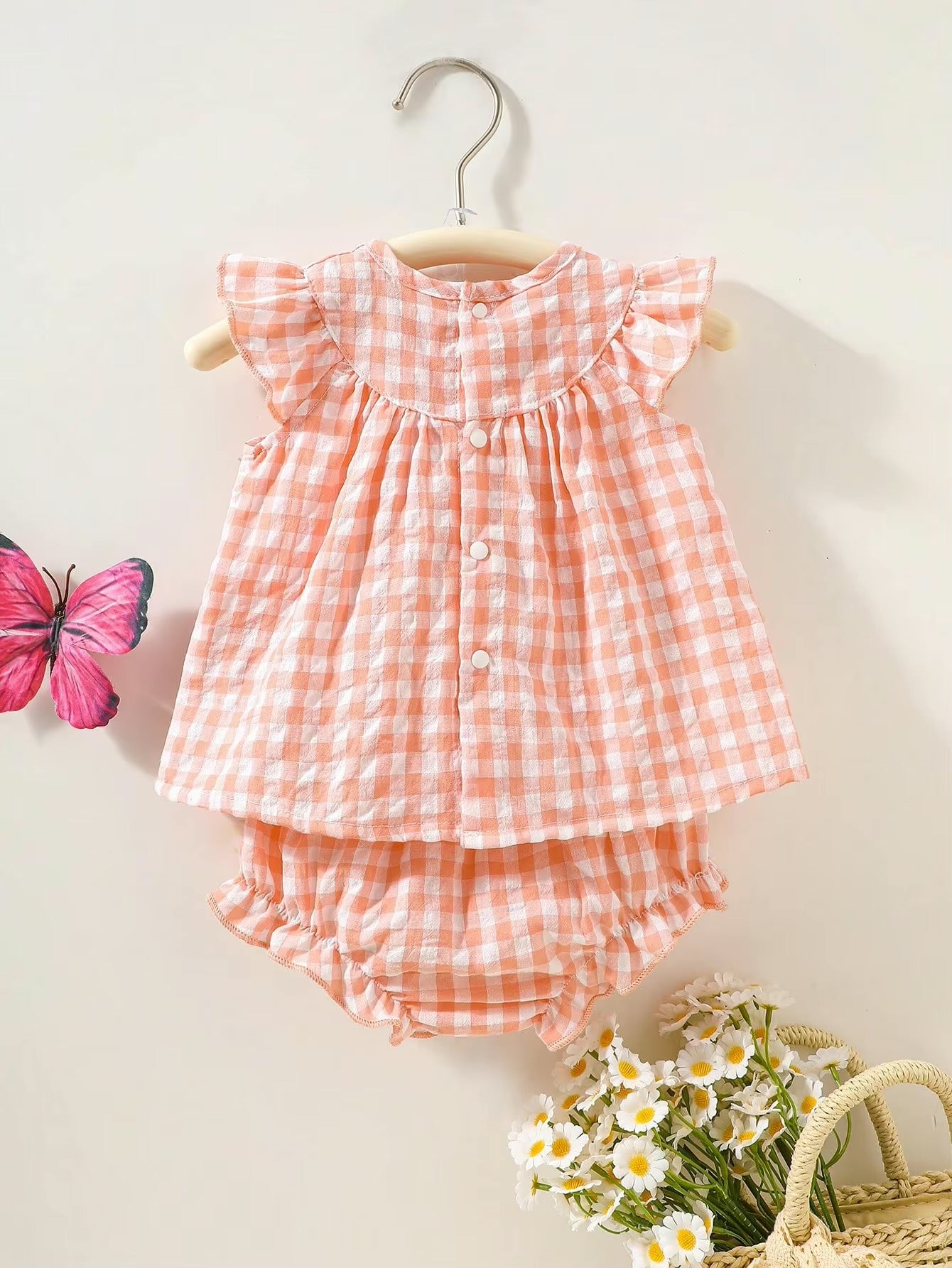 Lizzie check Daisy Set- special price