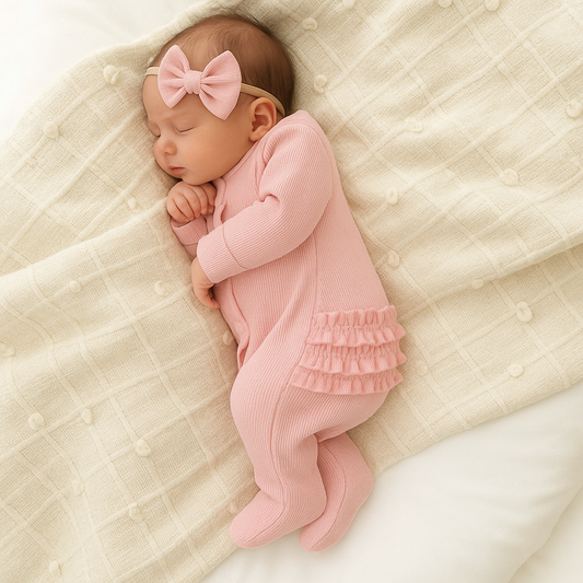 CLEARANCE- Kayla ruffle cotton Romper Set