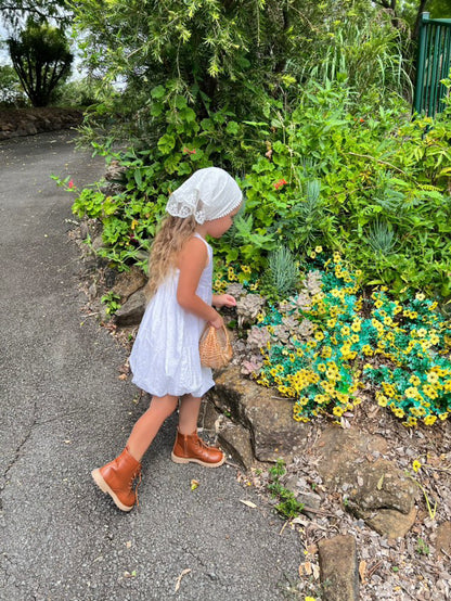 Boho Sunslower lace Head Scarf Style #8