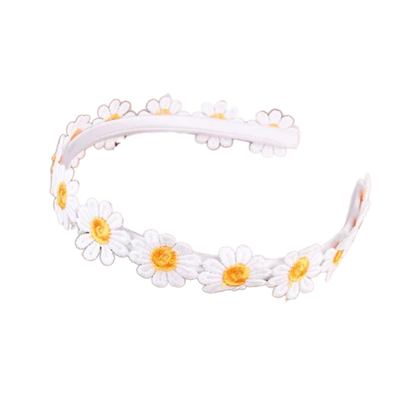 CLEARANCE - Daisy embroidered flower Headband