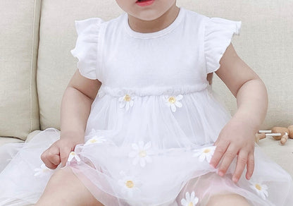 Clementine- Daisy  Romper Dress- 🌼Free headband🌼