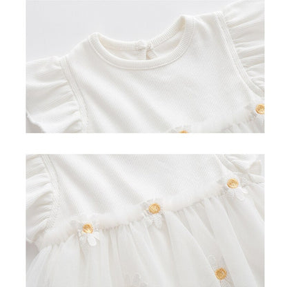 Clementine- Daisy  Romper Dress- 🌼Free headband🌼