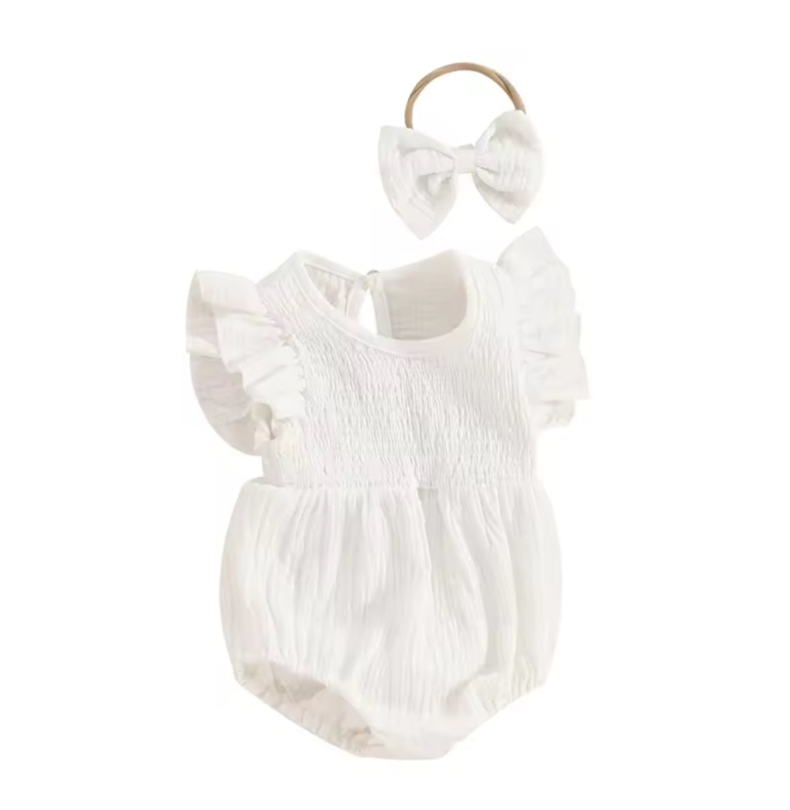 CLEARANCE- Shirred bodice Romper