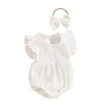 CLEARANCE- Shirred bodice Romper