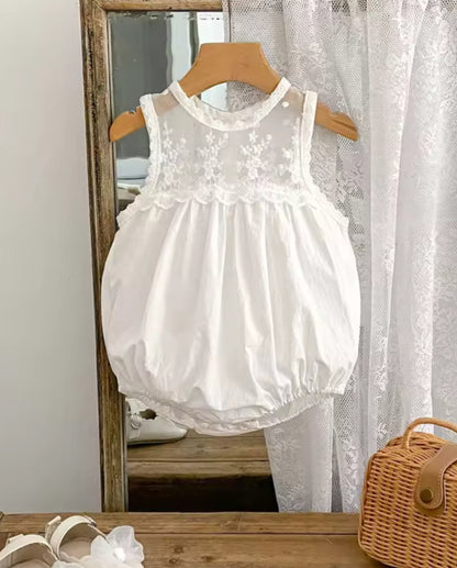 CLEARANCE- Angela white Romper