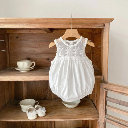 CLEARANCE- Angela white Romper