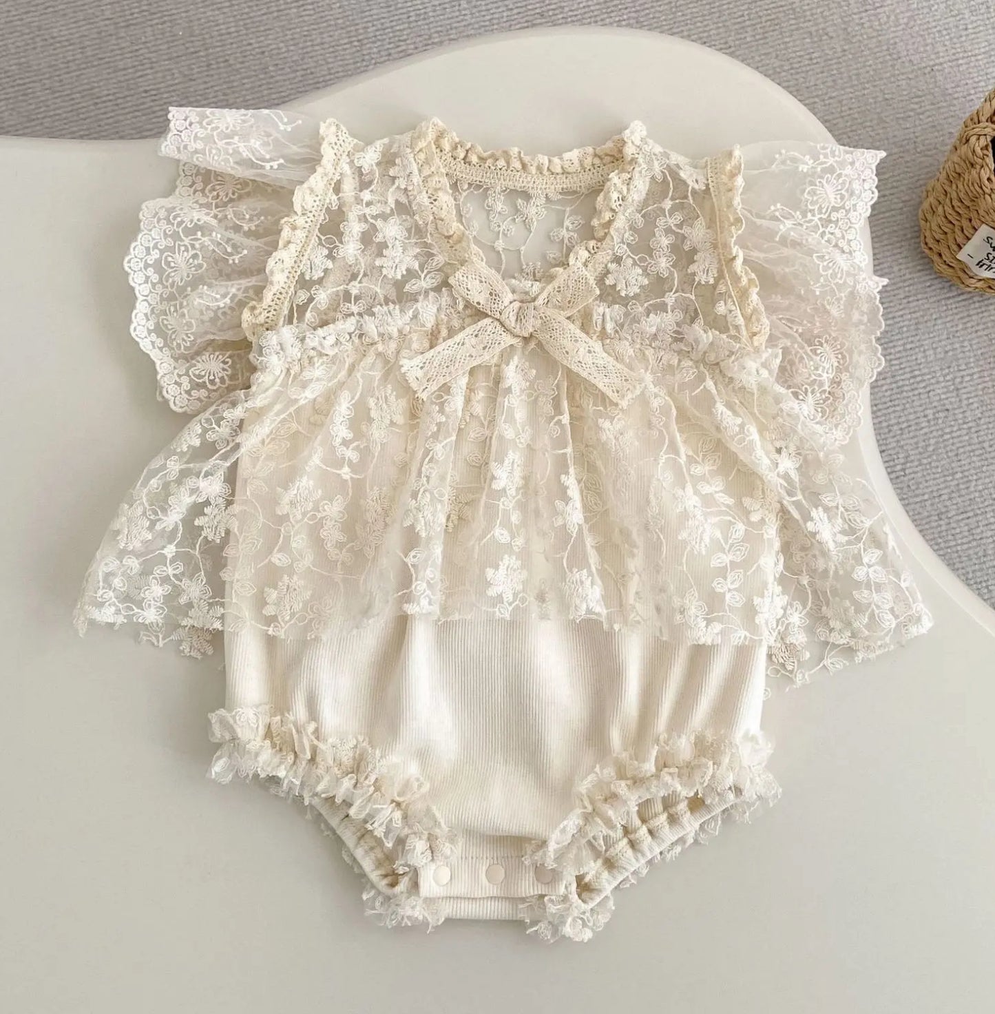 CLEARANCE - Lizzie Lace Romper